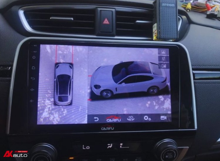 Màn hình ô tô Carfu tích hợp và hiển thị hình ảnh từ camera 360