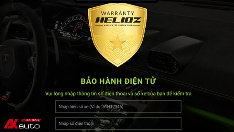 Phim cách nhiệt Helioz hỗ trợ bảo hành điện tử 10 năm