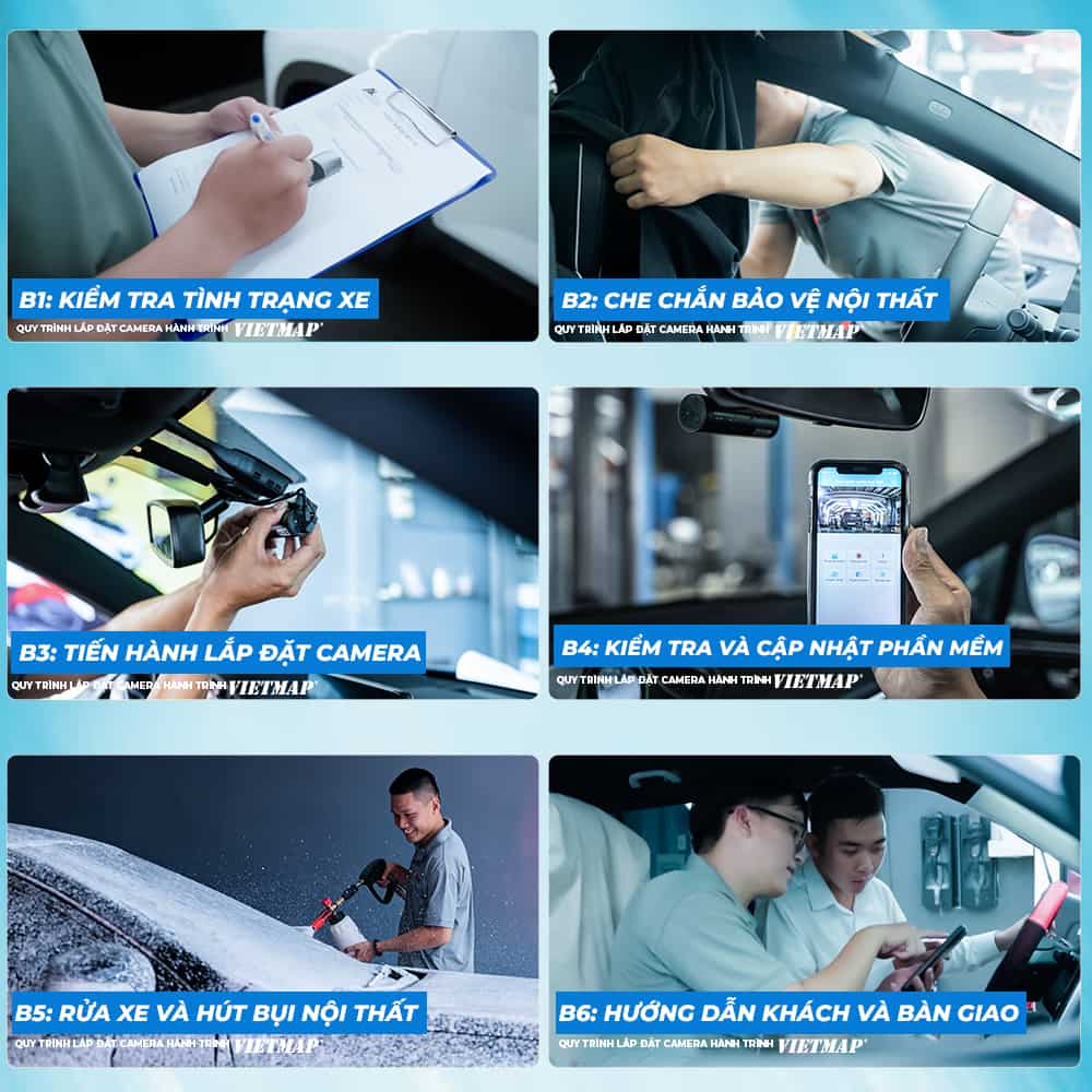 Quy trình cách lắp camera hành trình Vietmap ô tô