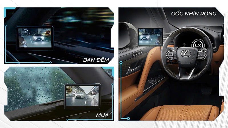 Gương điện Toshi hỗ trợ lái xe an toàn