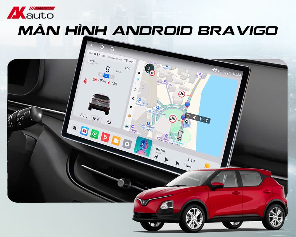 Màn hình android cho ô tô Bravigo