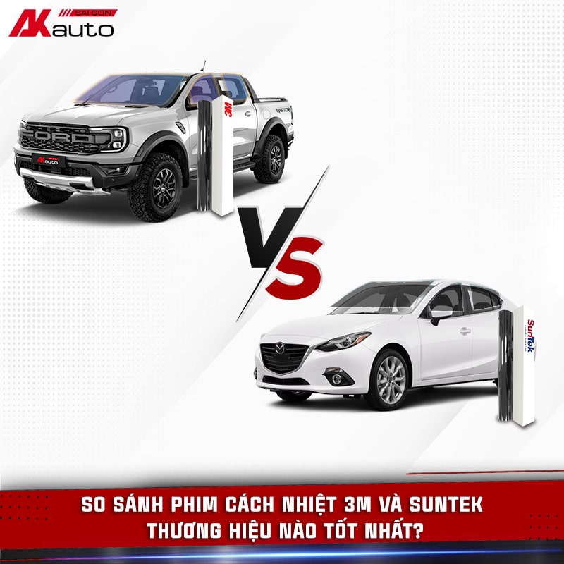 So sánh phim cách nhiệt 3M và Suntek