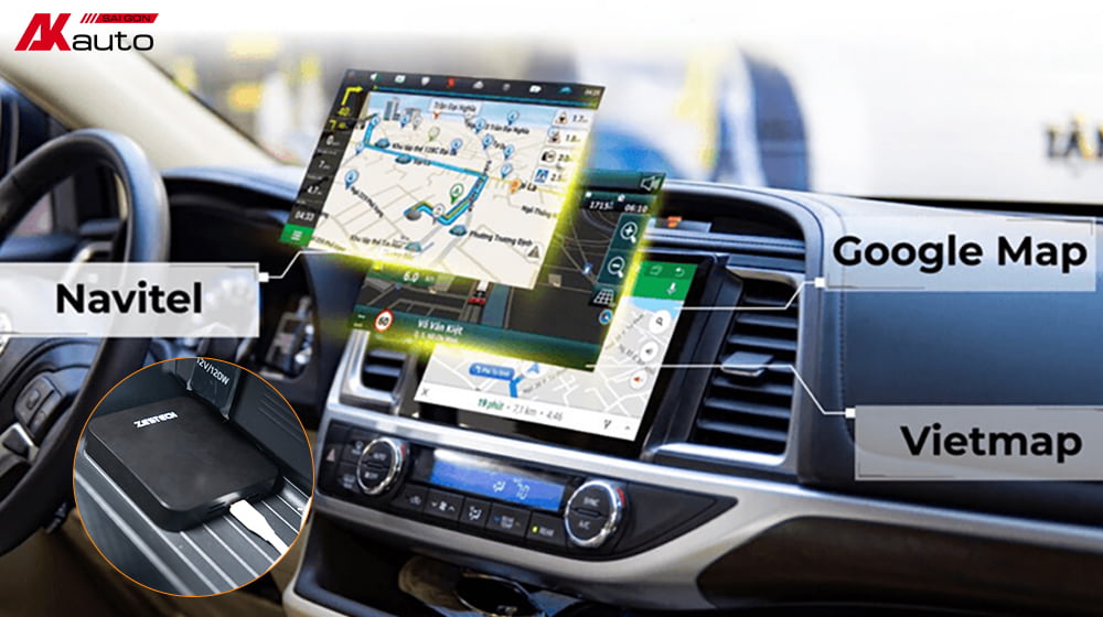 Android Box Zestech tích hợp bản đồ dẫn đường, cảnh báo giao thông tiện lợi