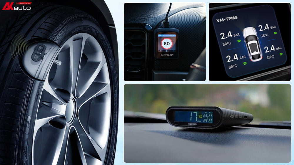 Cảm biến áp suất lốp Vietmap giúp theo dõi áp suất lốp xe, tăng an toàn khi di chuyển