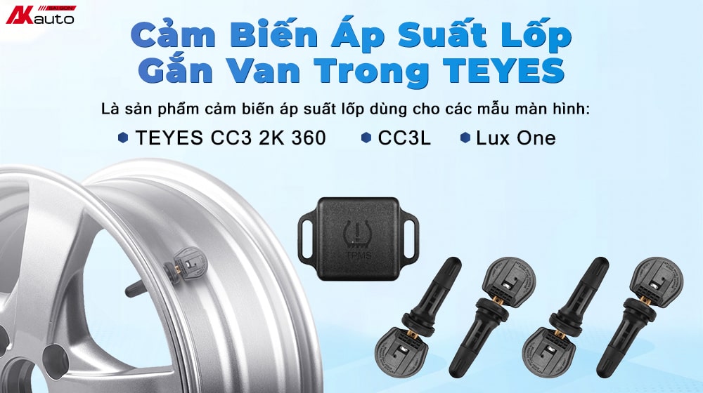 Cảm biến áp suất lốp Teyes van trong