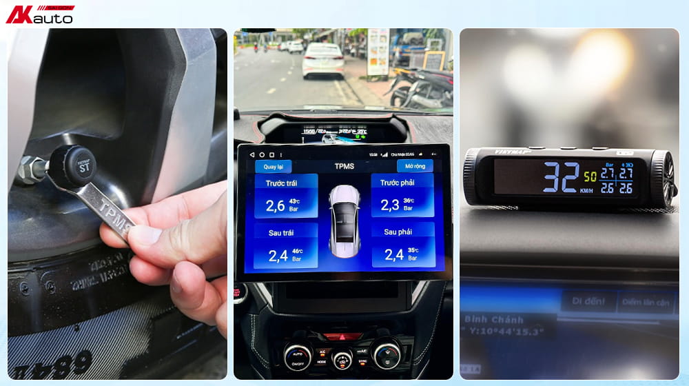 Cảm biến áp suất lốp Vietmap tương thích với mọi dòng xe
