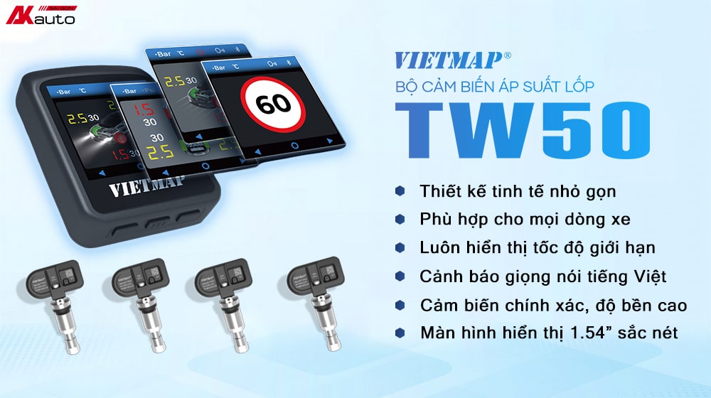 Cảm biến áp suất lốp Vietmap TW50