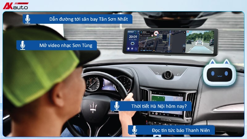 Vietmap V740 cho phép người dùng điều khiển bằng giọng nói tiếng Việt