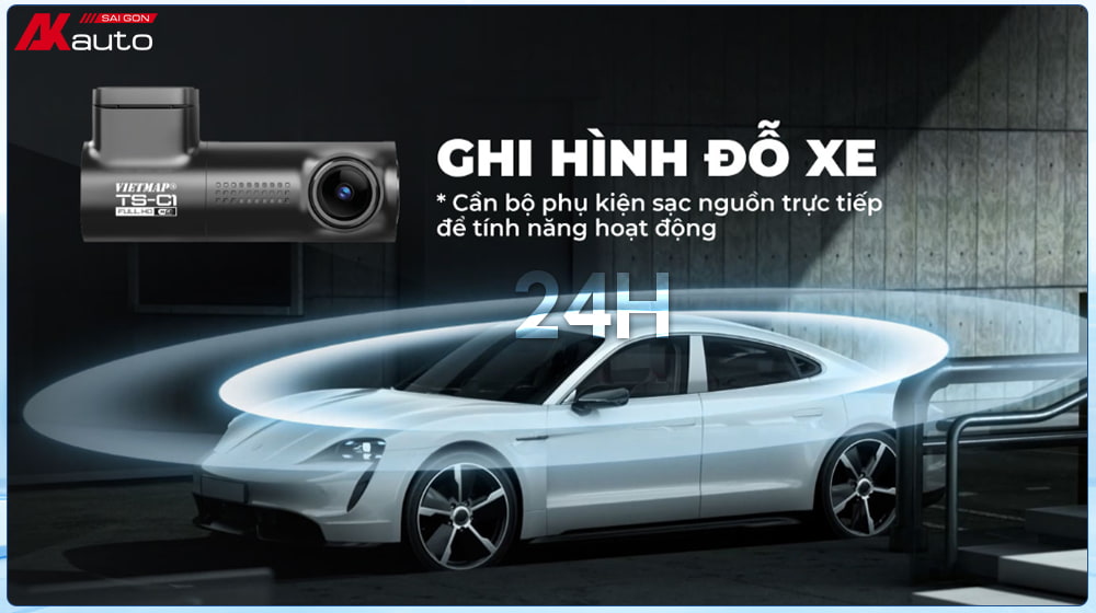 Tính năng hỗ trợ ghi hình, cảnh báo va chạm 24/7 của camera Vietmap