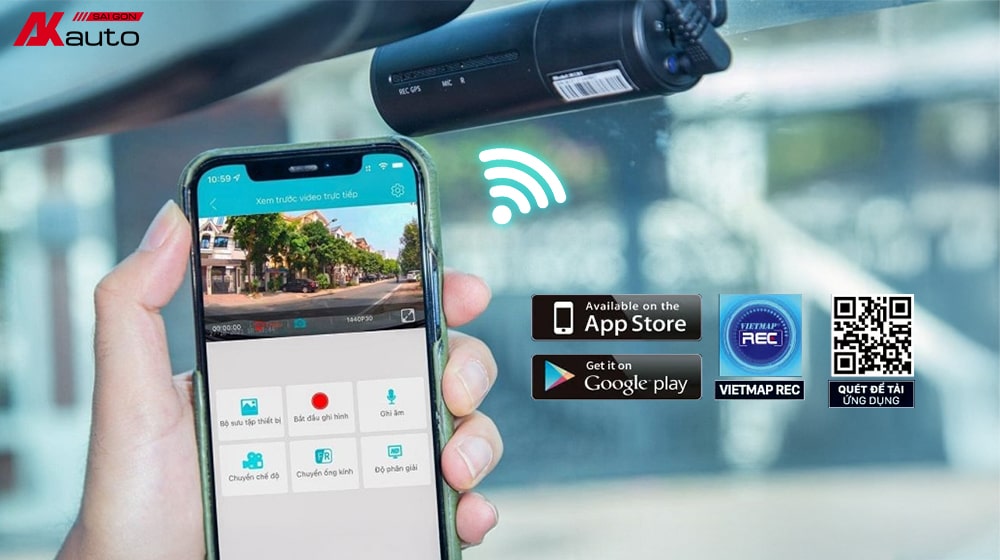 Camera hành trình Vietmap trích xuất video nhanh chóng