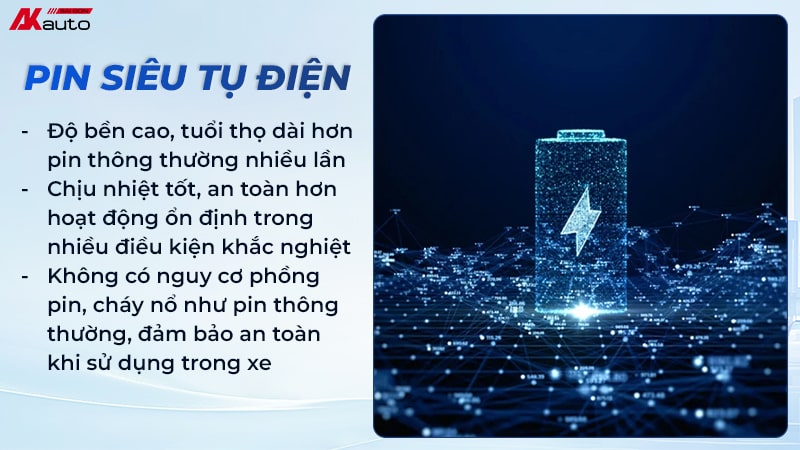 Vietmap L110 sử dụng pin siêu tụ điện chịu nhiệt tốt, độ bền cao
