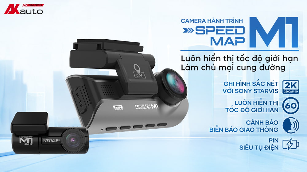 Camera hành trình ô tô góc rộng SpeedMap M1