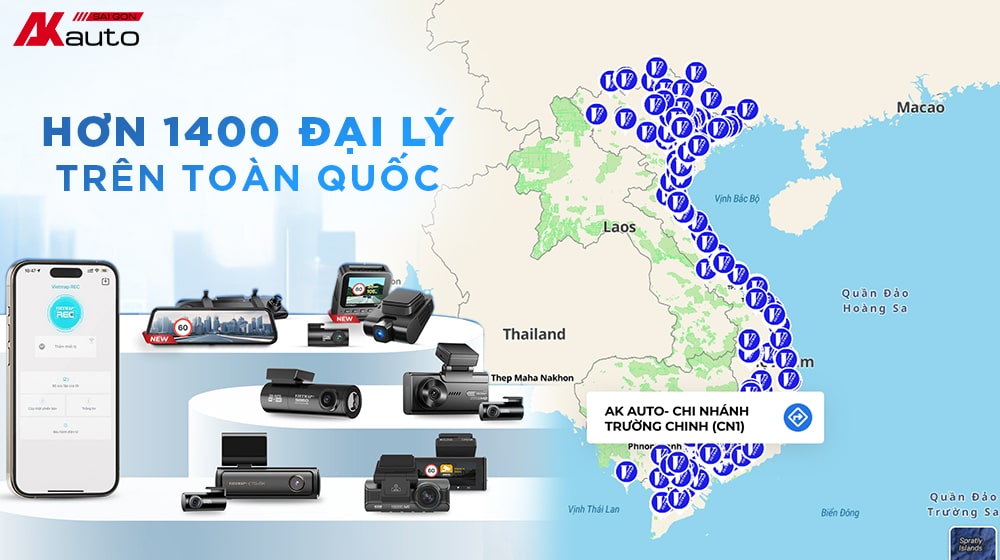 Đại lý camera Vietmap trải dài khắp cả nước