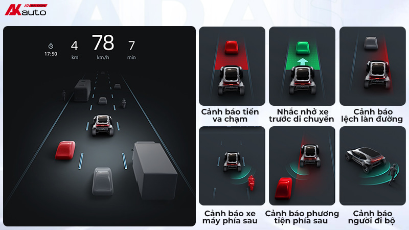 Màn hình Teyes CC4 Pro cảnh báo ADAS trước sau