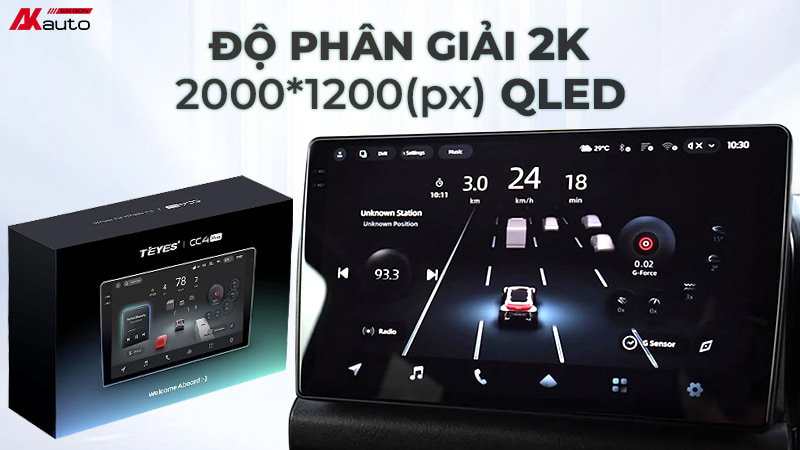 Màn hình Teyes CC4 Pro sở hữu độ phân giải 2K sắc nét