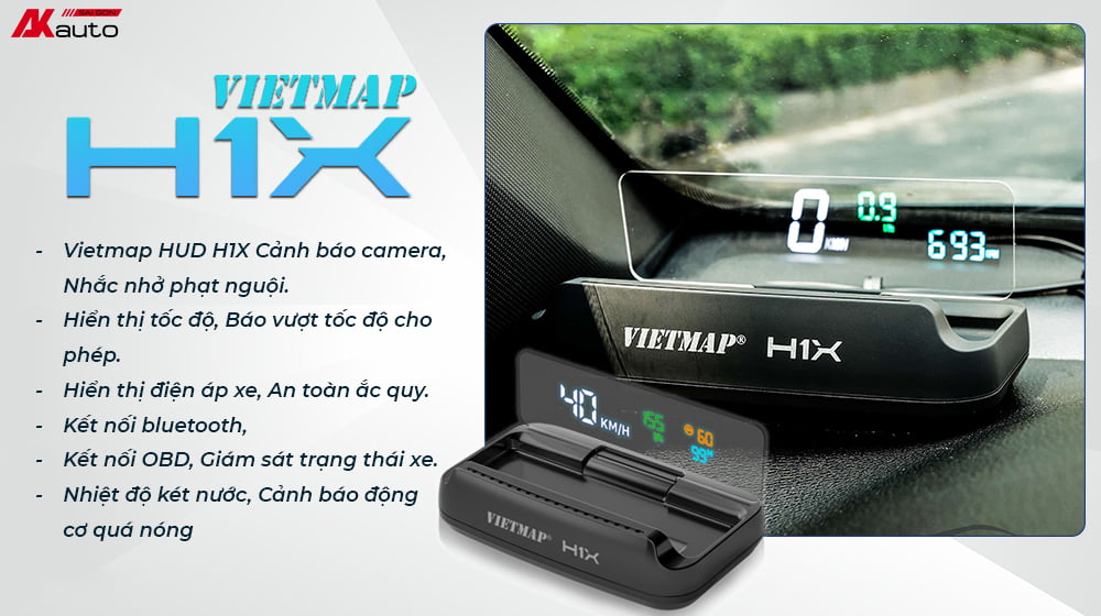 Màn hình HUD kính lái Vietmap H1X