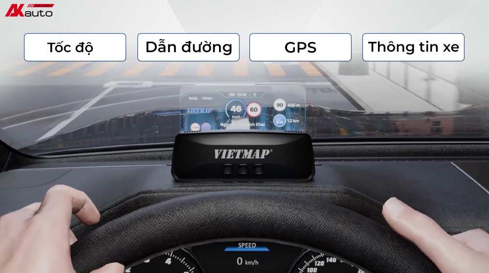 Màn hình HUD hiển thị thông số giúp người lái theo dõi tình trạng và hành trình xe