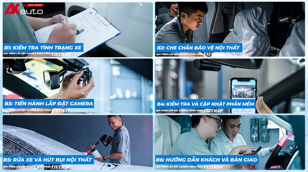 Quy trình cách lắp camera hành trình Vietmap ô tô