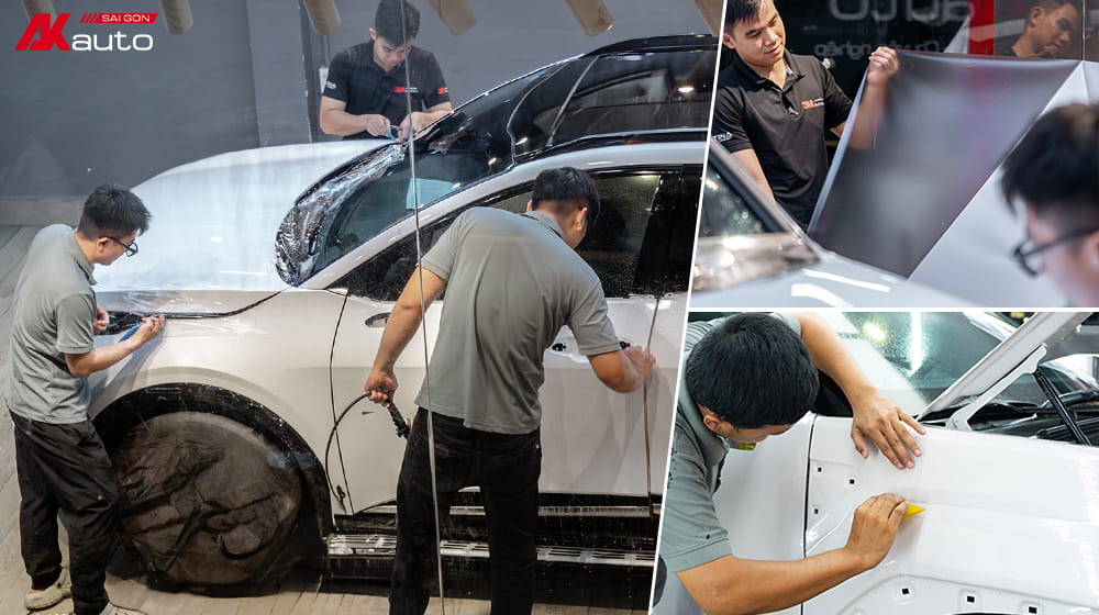 AKauto cung cấp dịch vụ thi công dán PPF ô tô tận nơi