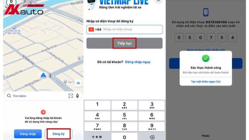 Cách đăng ký Vietmap Live trên điện thoại