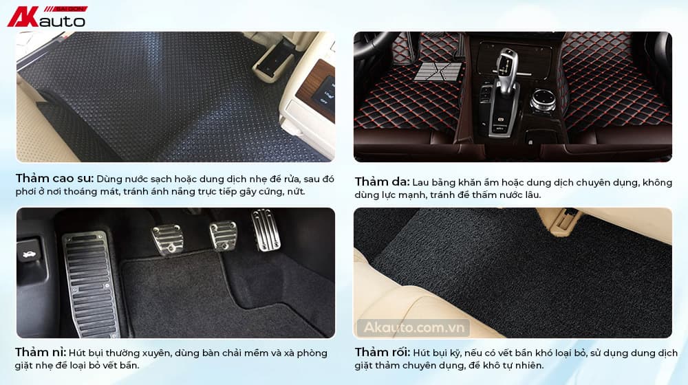 Cách vệ sinh thảm sàn xe ô tô hiệu quả ngay tại nhà