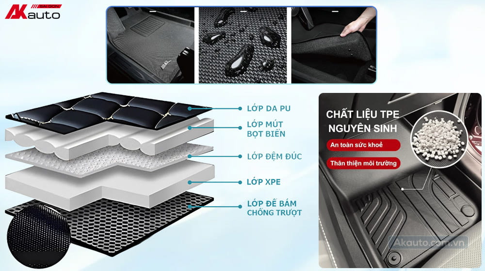 Độ bền vật liệu là tiêu chí quan trọng khi chọn thảm sàn xe ô tô