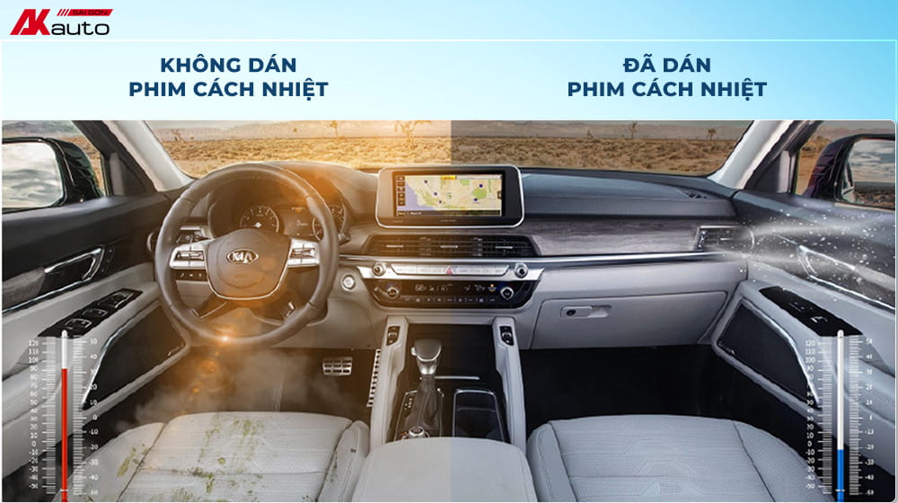 Phim cách nhiệt giảm nhiệt độ trong xe ô tô