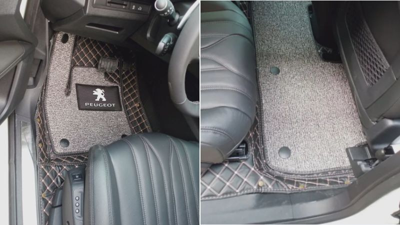 Thảm lót sàn 6D cho Peugeot 3008 giúp bảo vệ sàn xe và tăng tính thẩm mỹ nội thất
