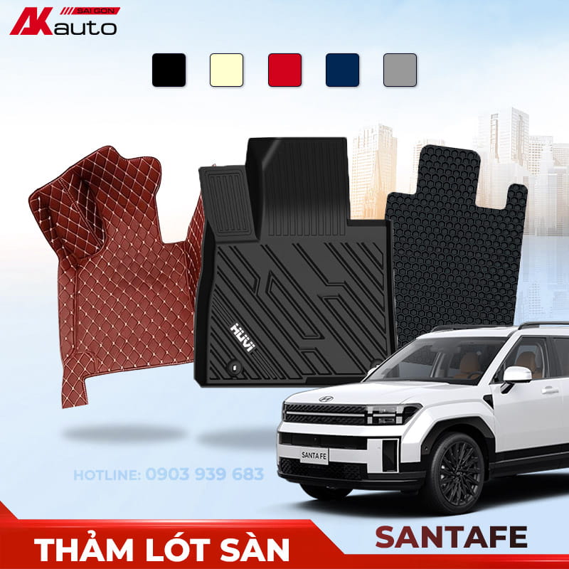 Thảm Lót Sàn Ô Tô Hyundai Santafe