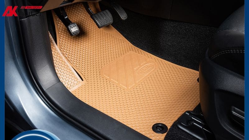 Thảm lót sàn ô tô màu da bò cho xe Santafe