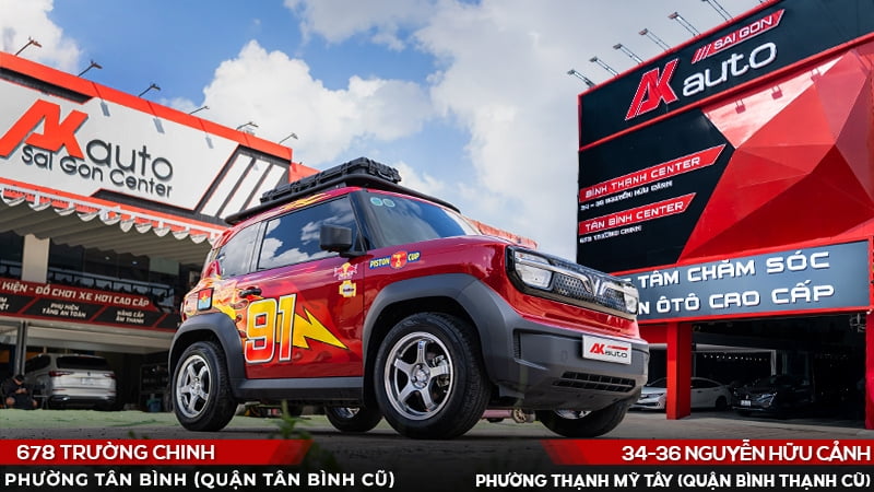 Nâng cấp phuộc giảm xóc cho xe VF3 uy tín tại AKauto