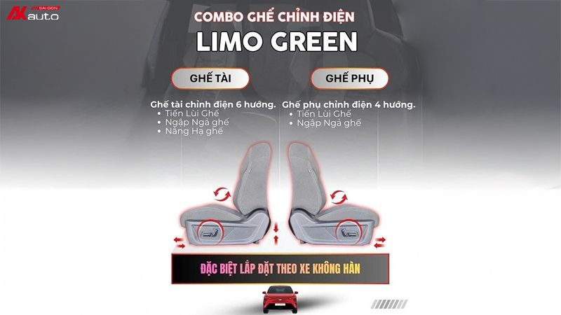 Những cách độ ghế chỉnh điện Limo Green được nhiều chủ xe lựa chọn