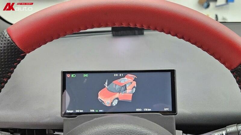 Màn hình ODO Limo Green hiển thị phần trăm pin