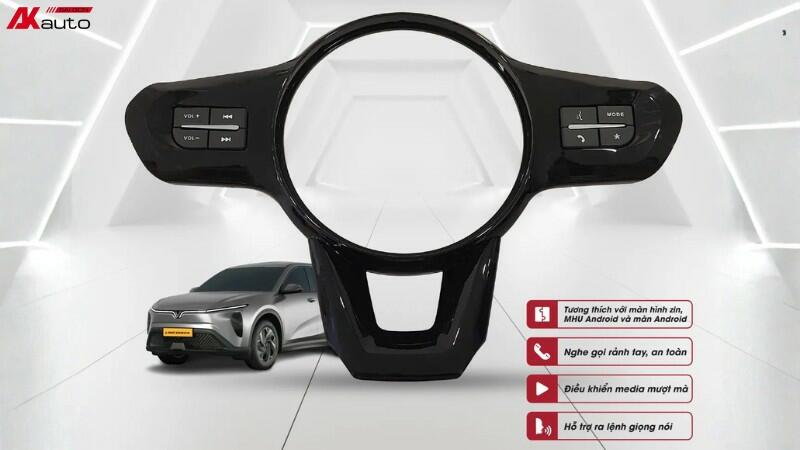 Phím vô lăng thiết kế đồng bộ với xe Limo Green