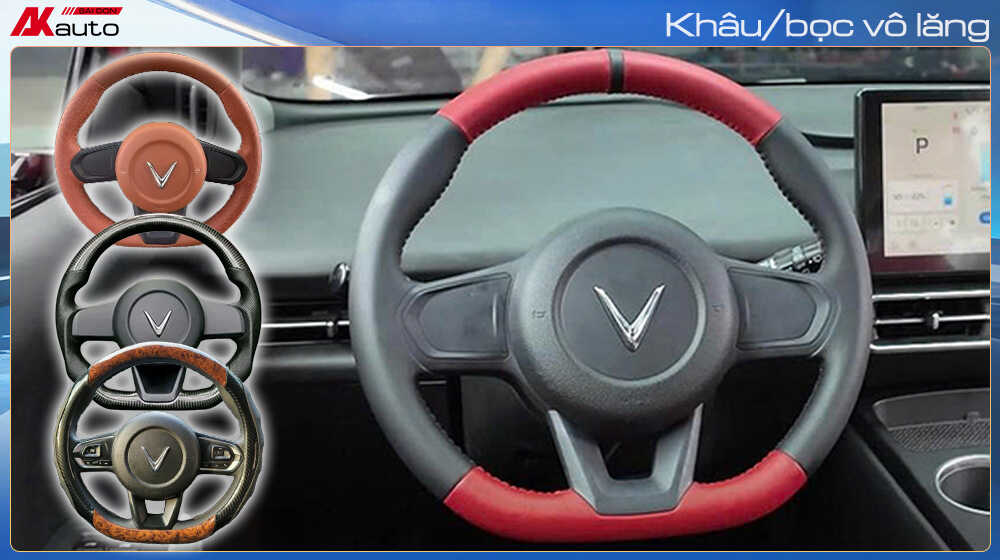 Khâu vô lăng cho xe Limo Green