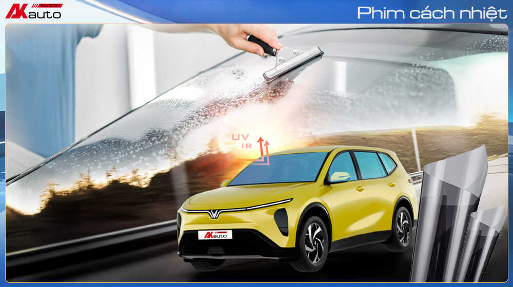 Dán phim cách nhiệt chống nóng cho xe Limo Green