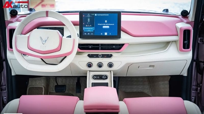 Phối màu nội thất cho VF3 hồng tăng tính thẩm mỹ