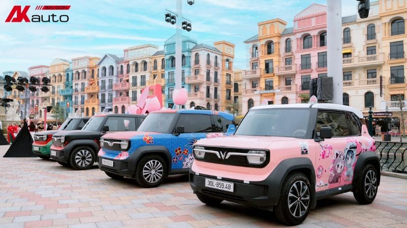 Nhu cầu độ xe VF3 hồng ngày càng tăng cao