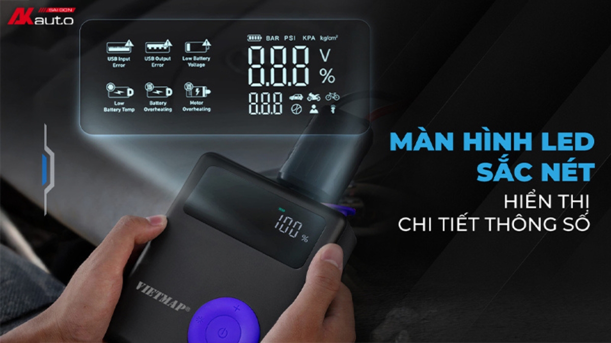 Vietmap DK-MF139 trang bị màn hình LED hiển thị rõ nét