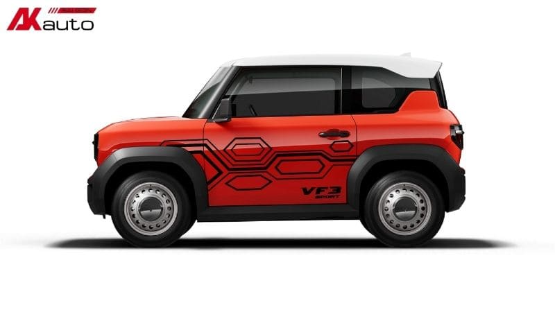 Mẫu tem dán cho VF3 đỏ chủ xe nên thử