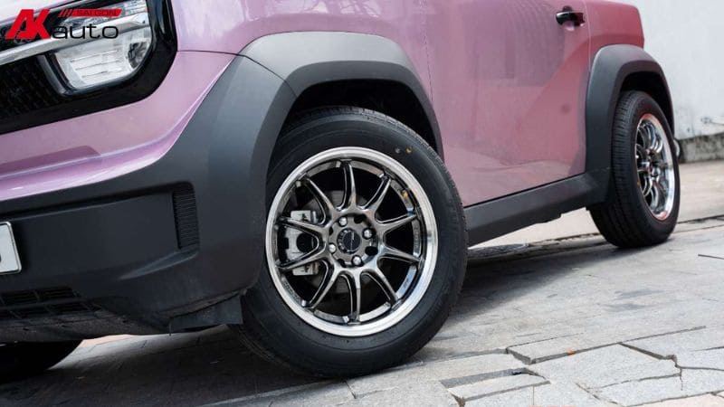 Vinfast VF3 màu tím độ mâm work