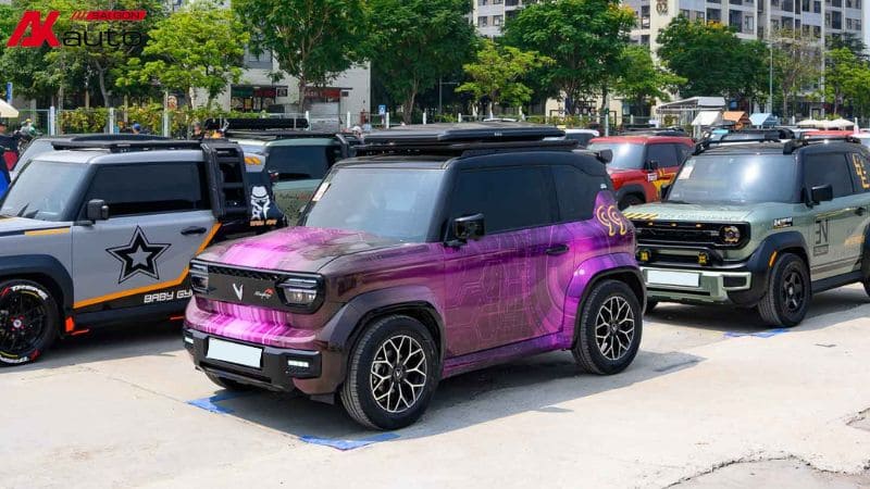 Thêm 1 mẫu độ cho VF3 tím nổi bật giữa sự kiện Vinfast - Chơi phải chất