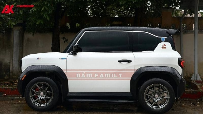 Mẫu tem dán Vinfast VF3 theo yêu cầu chủ xe