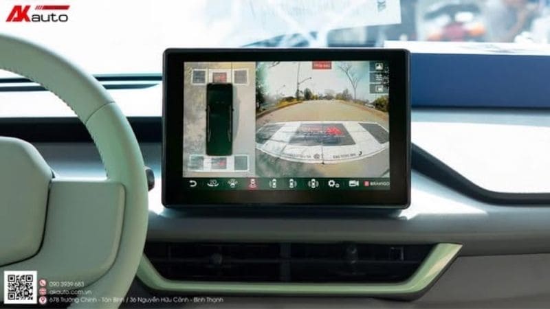 Vinfast VF3 trang bị camera 360 hỗ trợ chủ xe lùi, đỗ xe an toàn