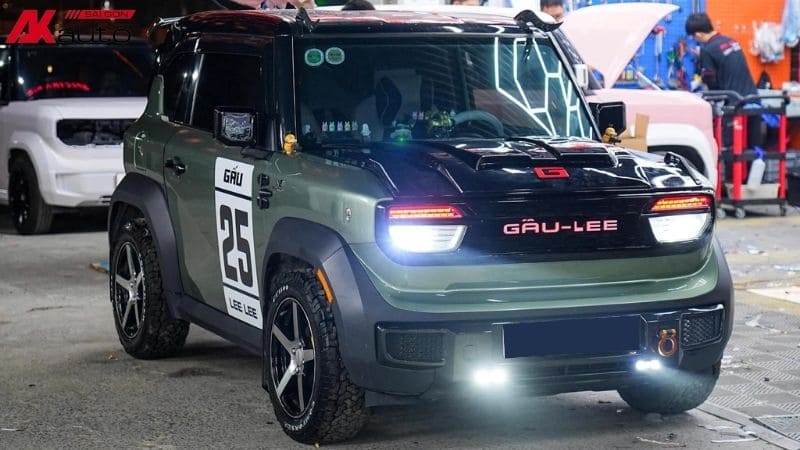 Mẫu độ cá tính cho VF3 xanh rêu