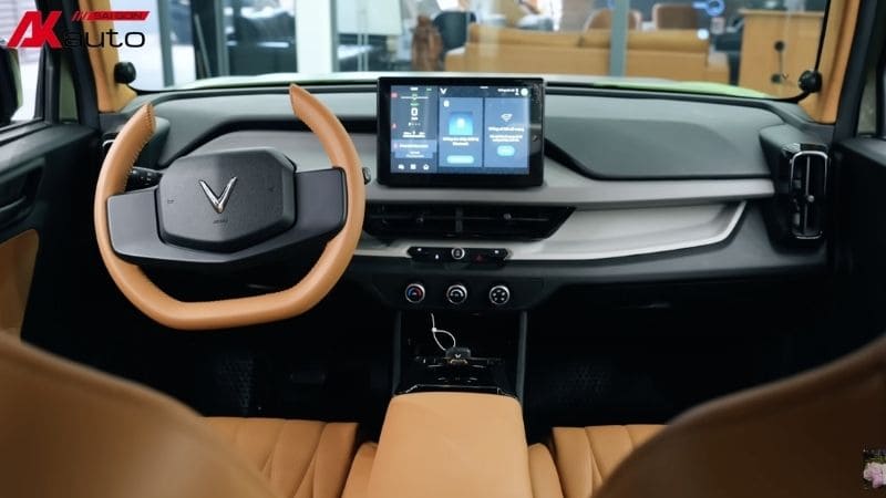 Không gian sang trọng với mẫu ghế da màu da bò đẹp