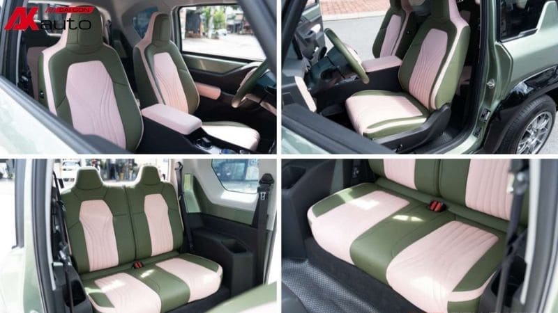 Một diện mạo mới cho không gian nội thất VF3 xanh rêu