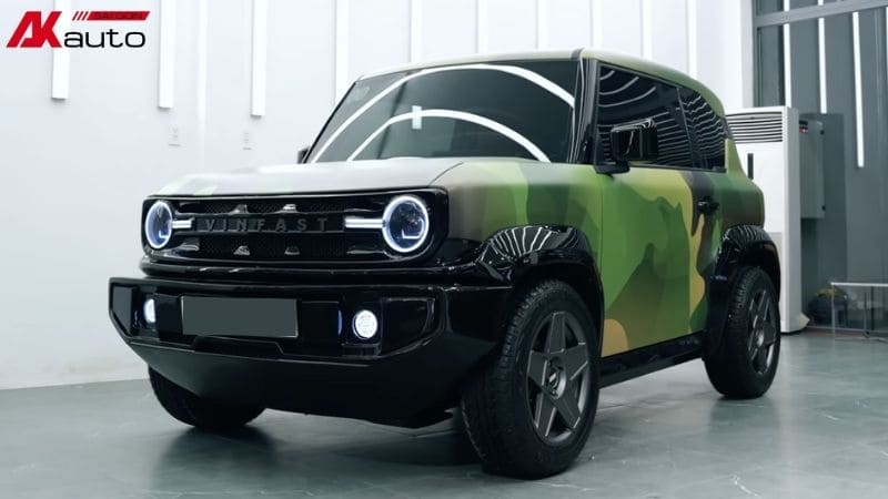 Mẫu độ phong cách quân đội cho VF3 xanh rêu