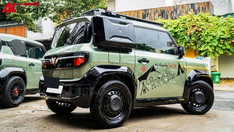 Tem dán theo yêu cầu chủ xe VF3 xanh rêu