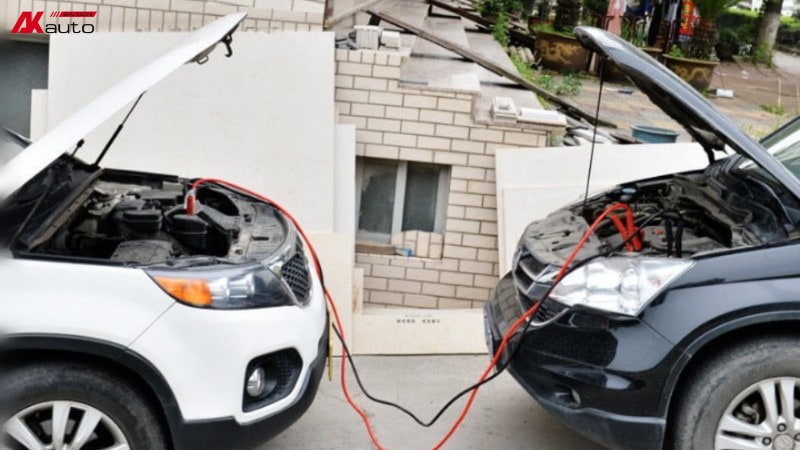 Giữa khoảng cách an toàn giữa hai xe thực hiện câu bình